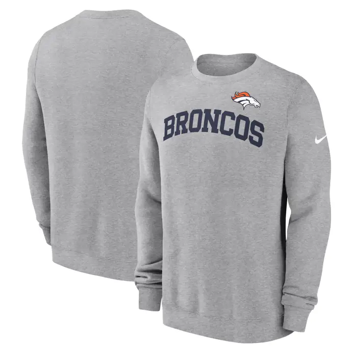 Denver Broncos NFL Nike WordmarkClub Crew 24 GRY
