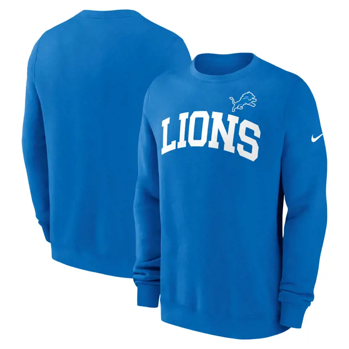 Detroit Lions NFL Nike WordmarkClub Crew 24 BLEU