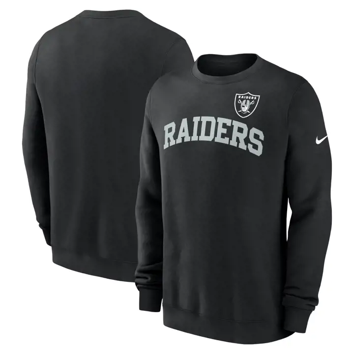 Las Vegas Raiders NFL Nike Club Crew Wordmark 24 NOIR