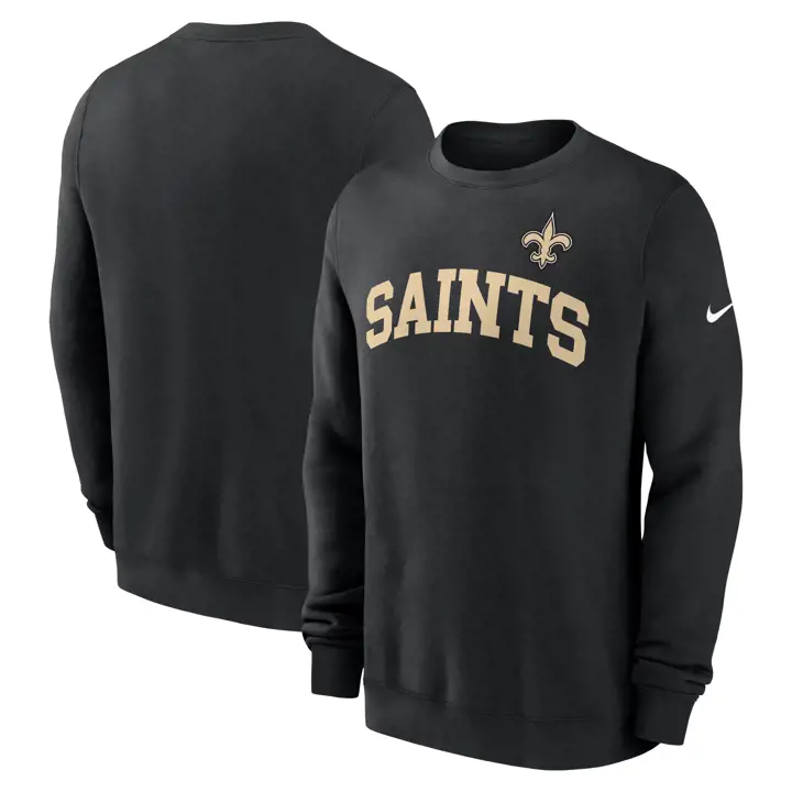 New Orleans Saints NFL Nike WordmarkClub Crew 24 BLK