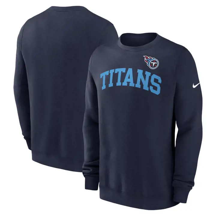 Tennessee Titans NFL Nike WordmarkClub Crew 24 MARINE