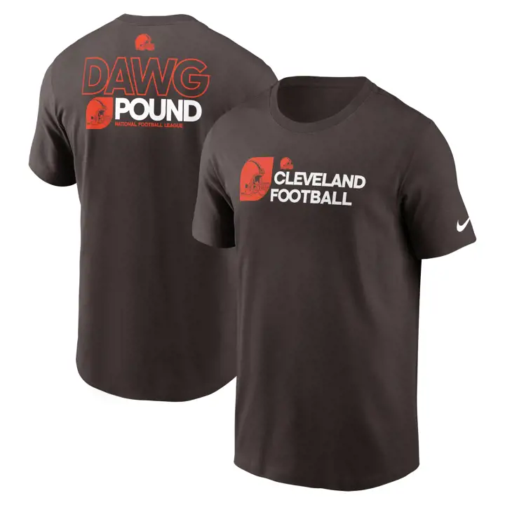 T-shirt Cleveland Browns NFL Nike Team Outline Essential 24 BRN