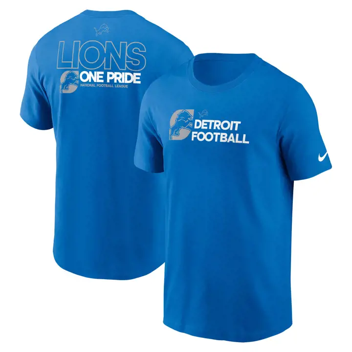 T-shirt essentiel Detroit Lions NFL Nike Team Outline 24 BLEU