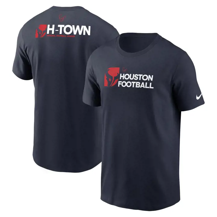 T-shirt essentiel Houston Texans NFL Nike Team Outline 24 marine