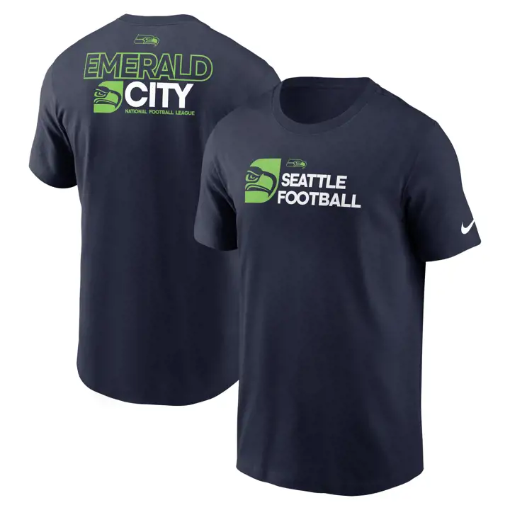 T-shirt essentiel Outline Seattle Seahawks NFL Nike 24 MARINE