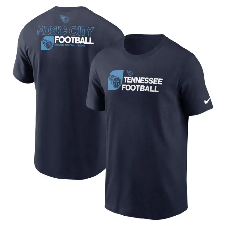 T-shirt essentiel à liseré Tennessee Titans NFL Nike Team 24 MARINE