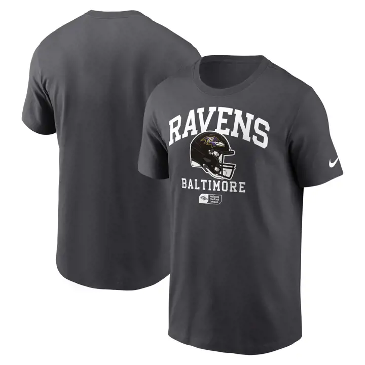 T-shirt essentiel casque Nike NFL Baltimore Ravens 24 ANTHRACITE