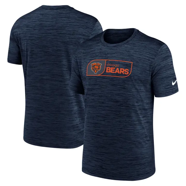 T-shirt Chicago Bears pour homme Nike SS Velocity Jock Tag Tee 24 MARINE
