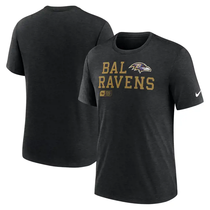 T-shirt triblended Nike NFL Lockup Baltimore Ravens 24 NOIR