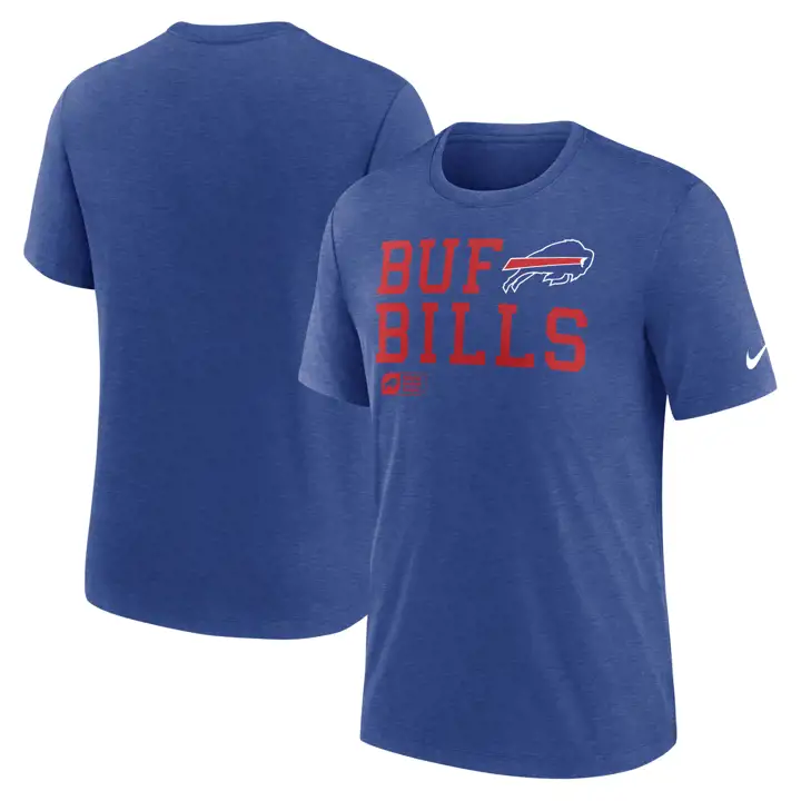 T-shirt triblend Nike Lockup NFL Buffalo Bills 24 BLEU