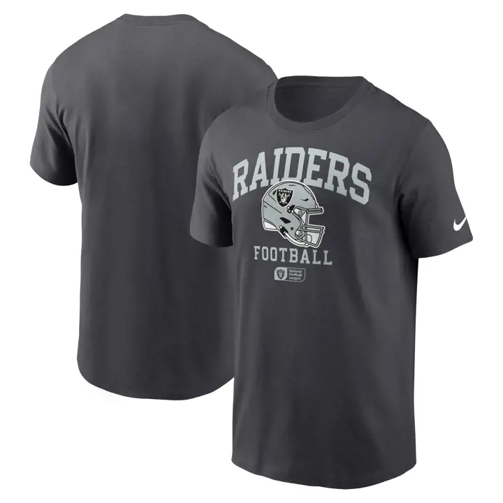 T-shirt essentiel Las Vegas Raiders NFL Nike à casque 24 ANTHRACITE