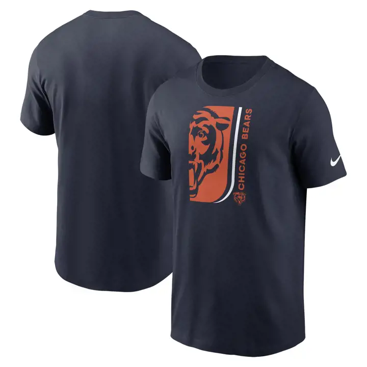 T-shirt essentiel NFL Nike Lockup Chicago Bears 24 MARINE