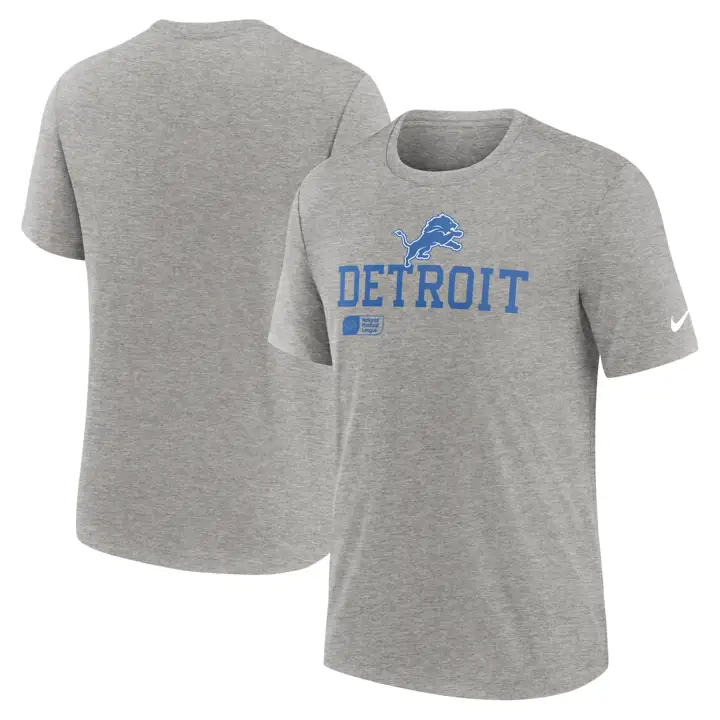 T-shirt triblend NFL Nike Lockup Detroit Lions 24 GRY