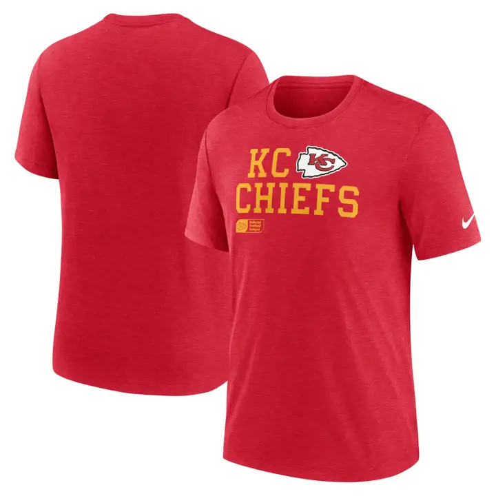 T-shirt tricolore NFL Kansas City Chiefs Nike Lockup 24 ROUGE