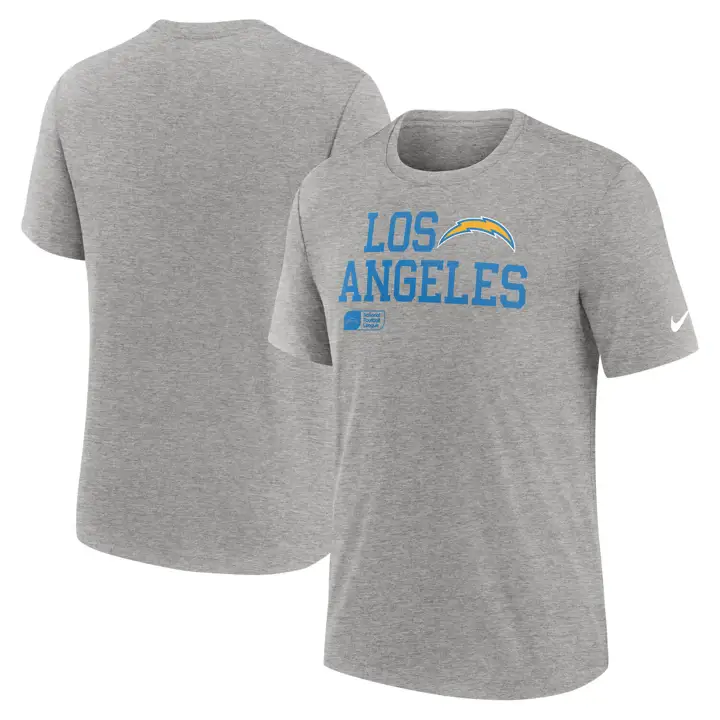 Los Angeles Chargers NFL Nike Lockup Triblend Tee 24 GRIS