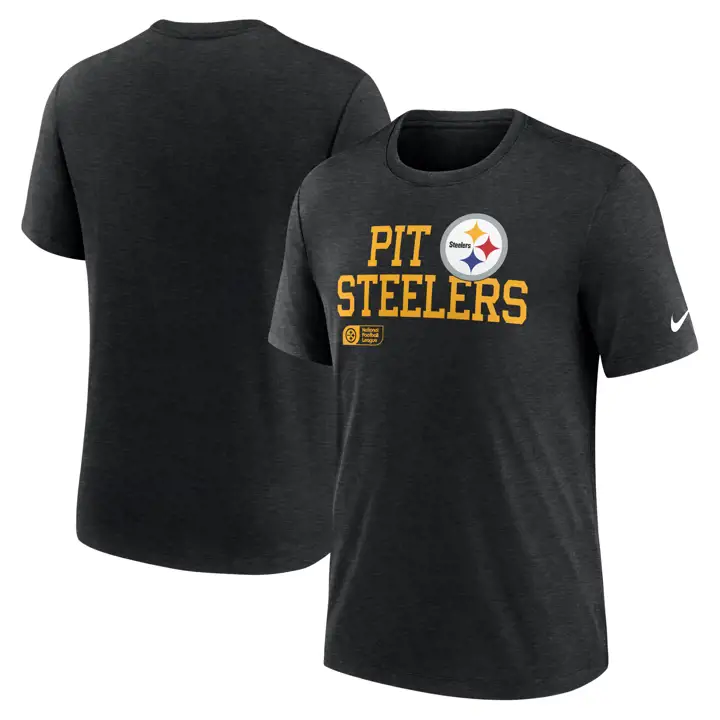T-shirt Pittsburgh Steelers NFL Nike Lockup Triblend 24 BLK