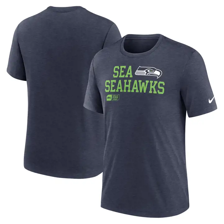 T-shirt Triblend NFL Seattle Seahawks Nike Lockup 24 MARINE