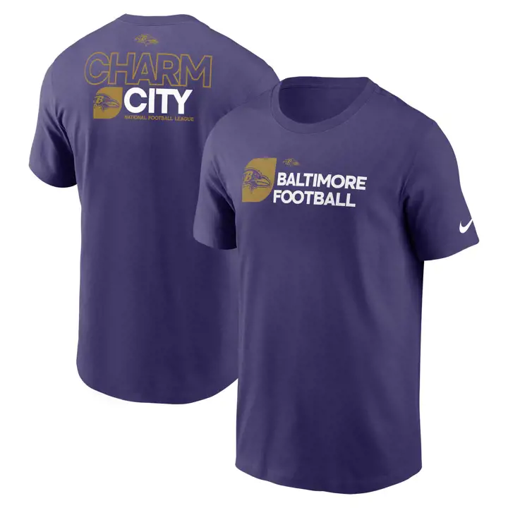 T-shirt essentiel à logo Baltimore Ravens NFL Nike Team Outline 24 violet