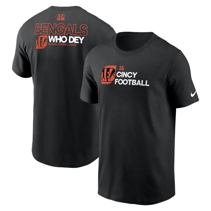 T-shirt essentiel Cincinnati Bengals NFL Nike Team Outline 24 BL