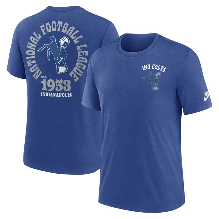 T-shirt triblend Nike Rewind casque NFL Indianapolis Colts 24 BL