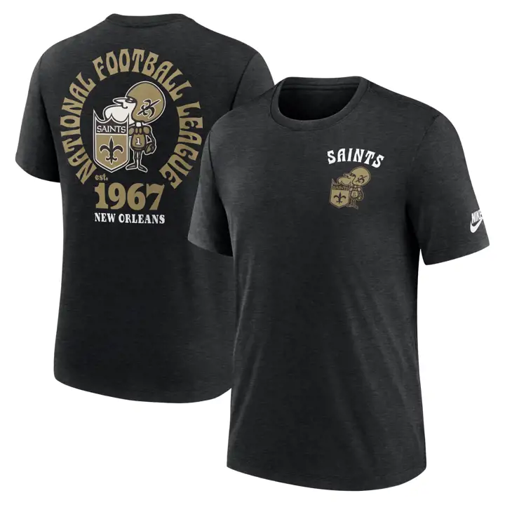 T-shirt tricolore NFL Nike Rewind Helmet New Orleans Saints 24 BL