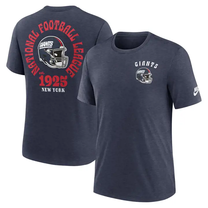 T-shirt triblend Nike Rewind Helmet des Giants de New York NFL 24 MARINE