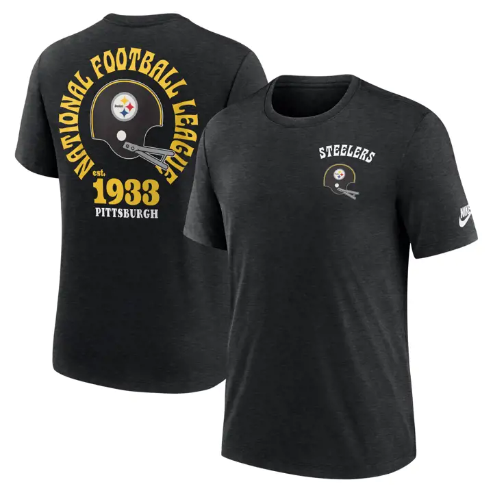 T-shirt Pittsburgh Steelers NFL Nike Rewind Helmet Triblend 24 B