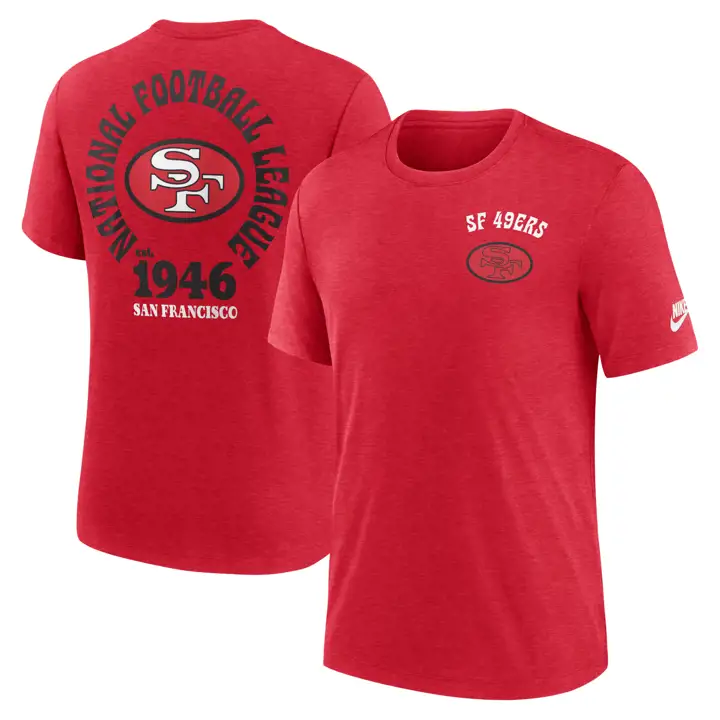 T-shirt triblend NFL Nike Rewind à casque San Francisco 49ers 24 R