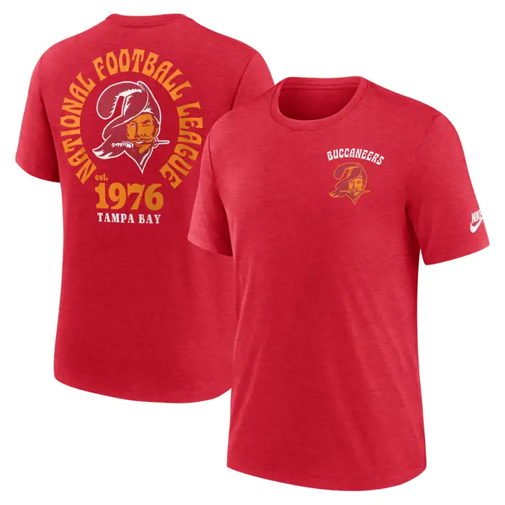 T-shirt mélange Nike Rewind Helmet Triblend NFL Tampa Bay Buccaneers 24