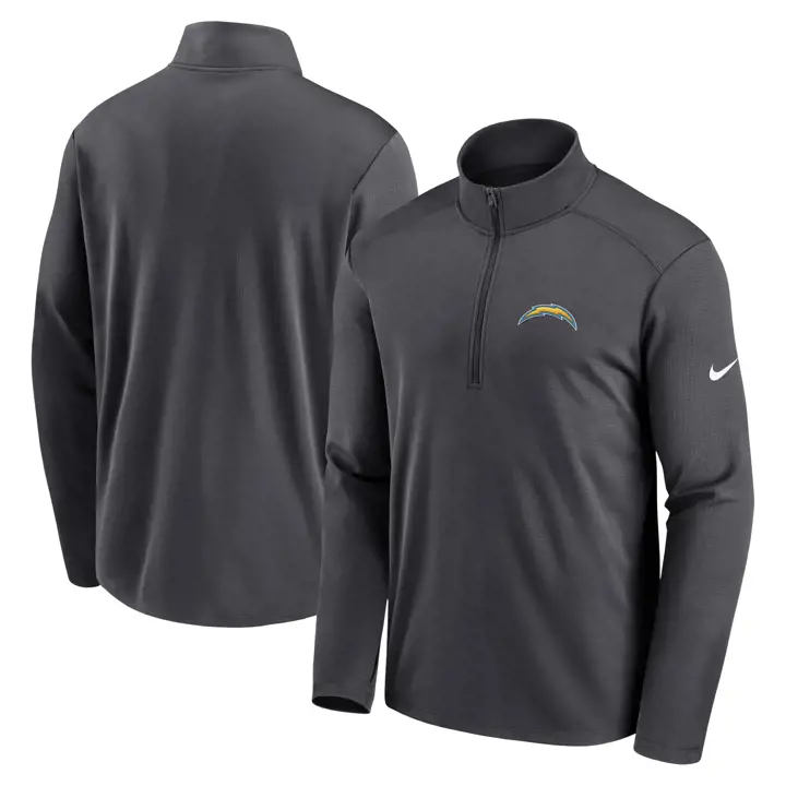 Los Angeles Chargers NFL Nike Franchise 1/4 Zip 24 ANTHRACITE