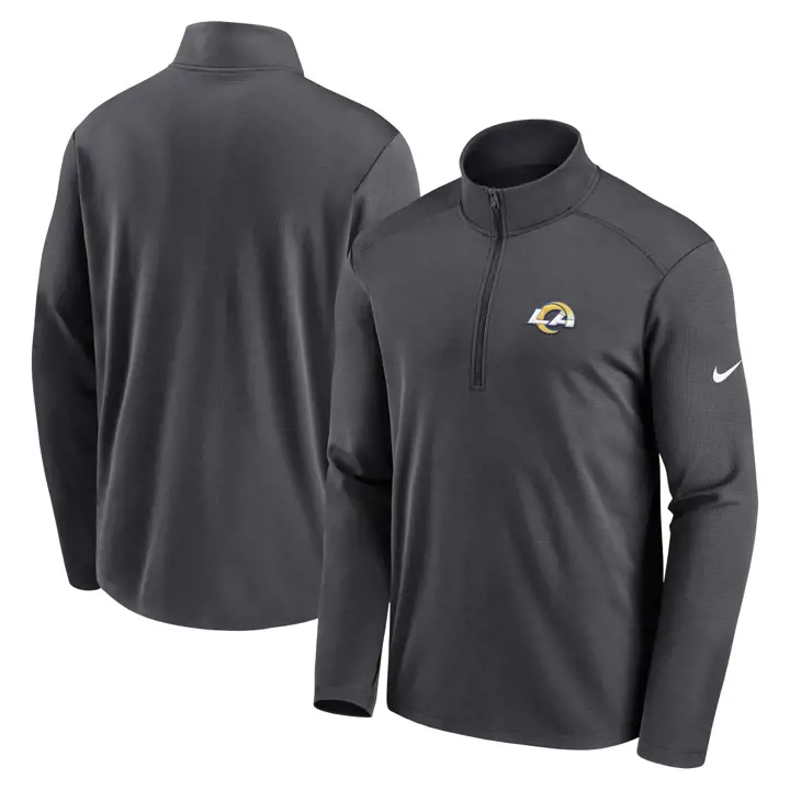 Los Angeles Rams NFL Nike Franchise 1/4 Zip 24 ANTHRACITE