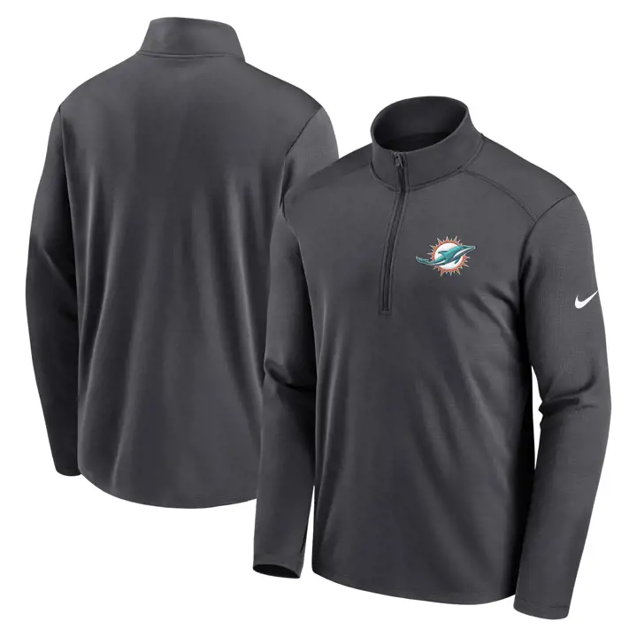 Miami Dolphins NFL Nike Franchise 1/4 Zip 24 ANTHRACITE