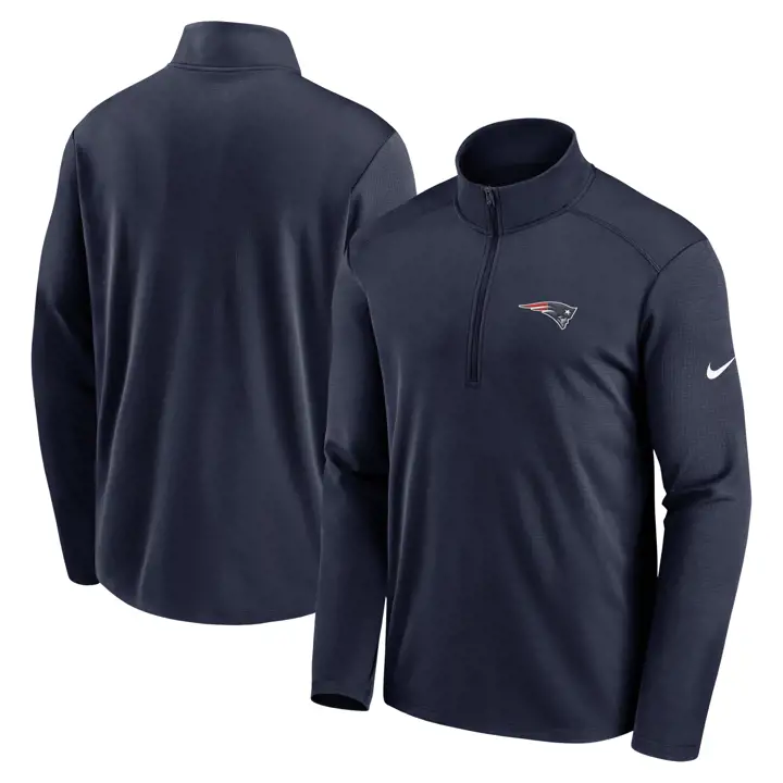 New England Patriots NFL Nike Franchise 1/4 Zip 24 BLEU MARINE