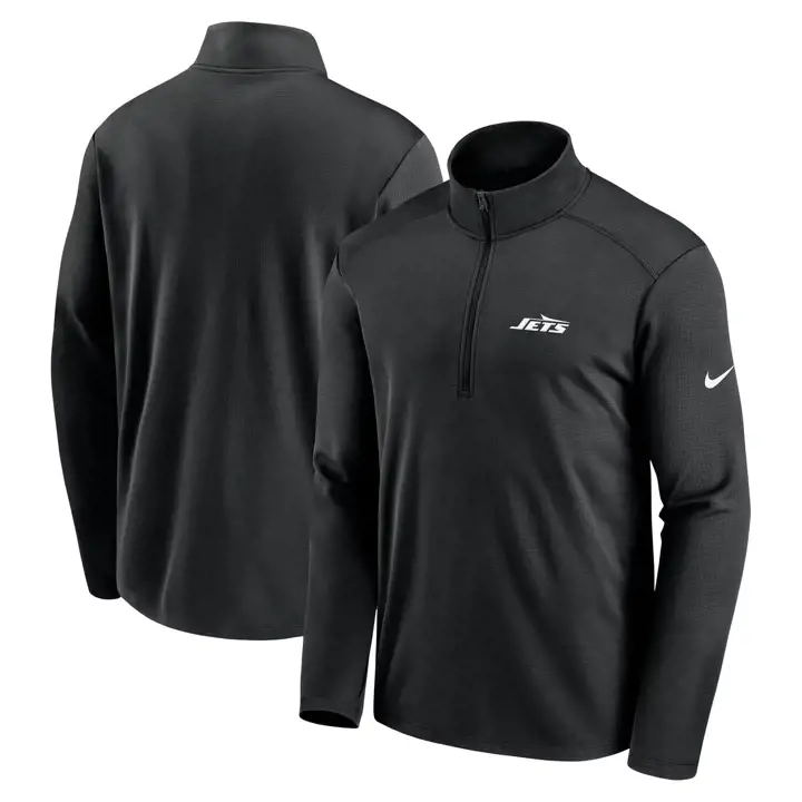 New York Jets NFL Nike Franchise 1/4 Zip 24 BLK