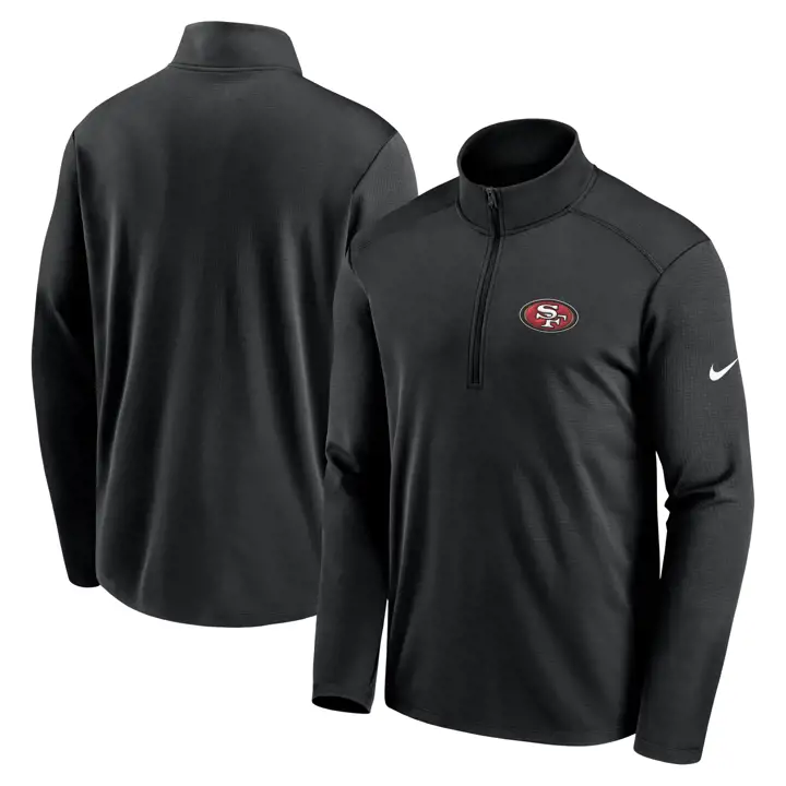 San Francisco 49ers NFL Nike Franchise 1/4 Zip 24 BLK