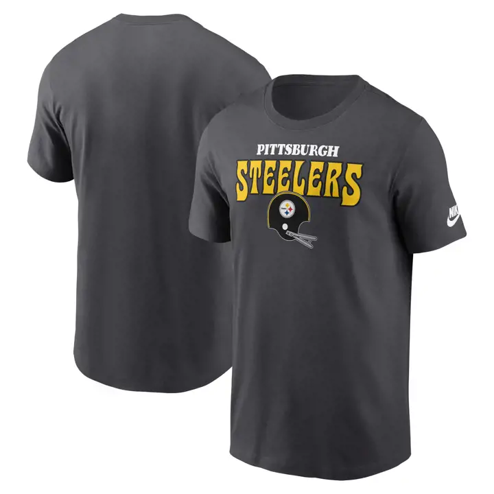 T-shirt essentiel Rewind Stack NFL des Steelers de Pittsburgh Nike 24 A