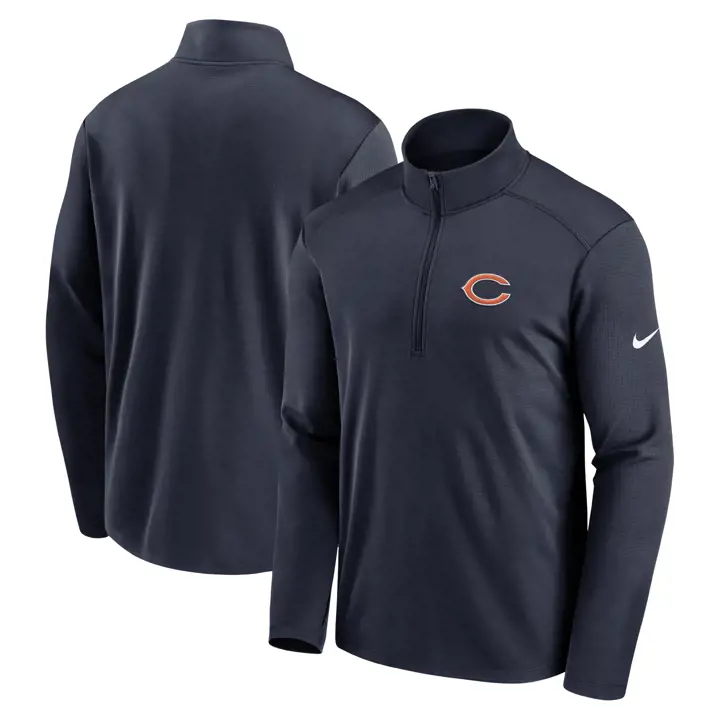 Chicago Bears NFL Nike Franchise 1/4 Zip 24 MARINE