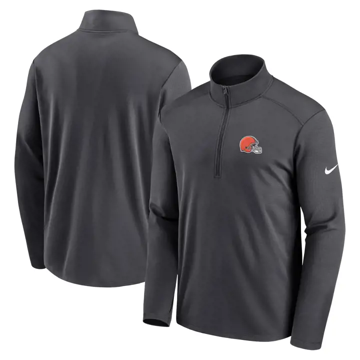 Cleveland Browns NFL Nike Franchise 1/4 Zip 24 ANTHRACITE