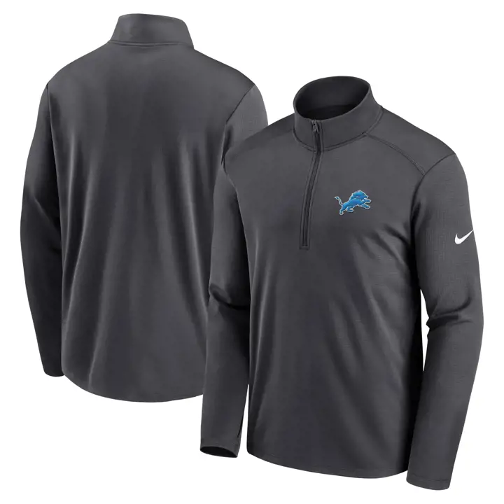 Detroit Lions NFL Nike Franchise 1/4 Zip 24 ANTHRACITE