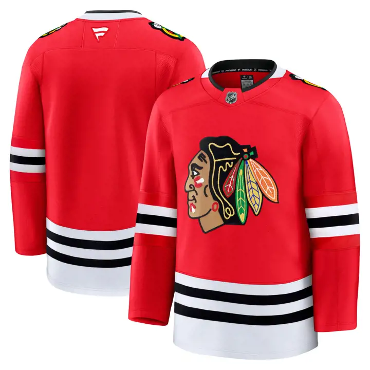 Maillot de hockey RED des Blackhawks de Chicago (LNH) – Collection Premium