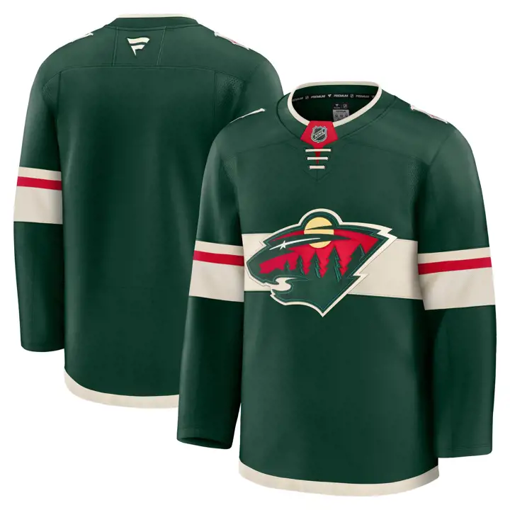 Maillot premium de l'équipe NHL des Minnesota Wild GRN