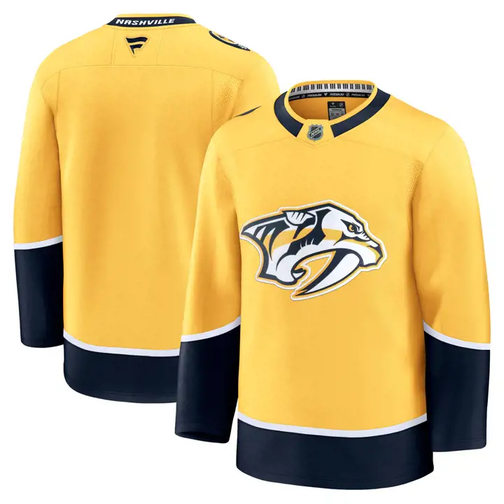 Maillot de l'équipe premium LNH des Predators de Nashville, couleur jaune