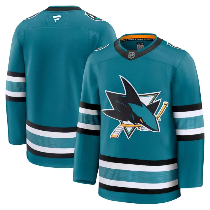 Maillot officiel des Sharks de San Jose LNH BLEU SARCELLE