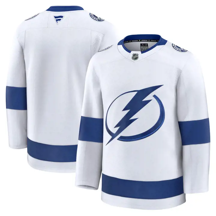 Maillot de supporteur haut de gamme des Lightning de Tampa Bay (LNH) BLANC