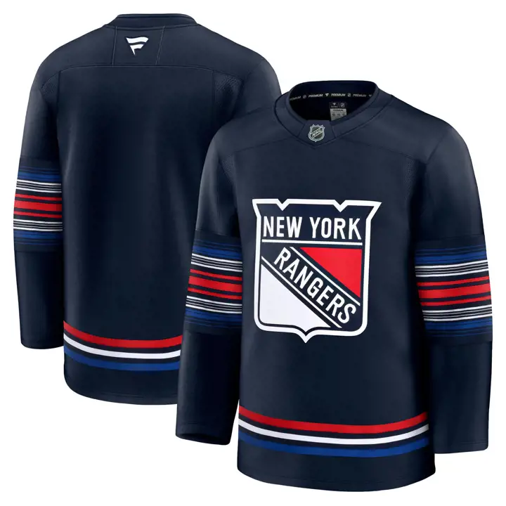 Maillot alternatif premium des Rangers de New York (LNH) bleu marine