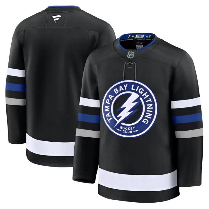 Maillot alternatif Premium de l'équipe de la LNH Tampa Bay Lightning BLK