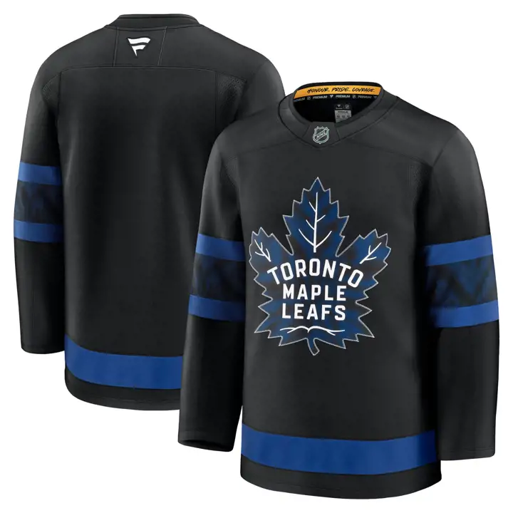 Maillot alternatif LNH noir haut de gamme des Maple Leafs de Toronto