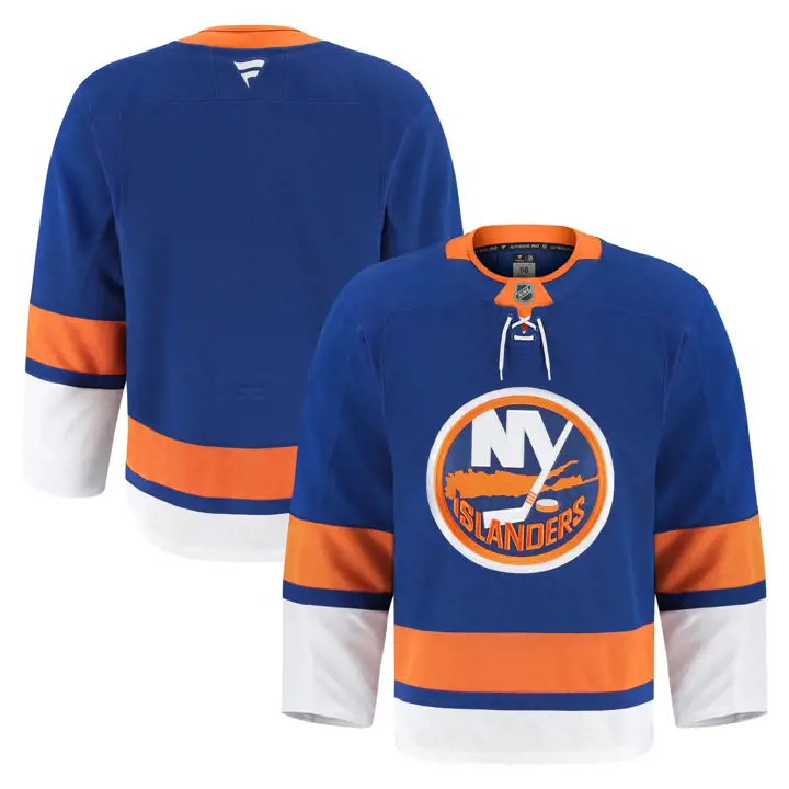 Maillot Authentique Pro Sur Glace des Islanders de New York LNH Bleu