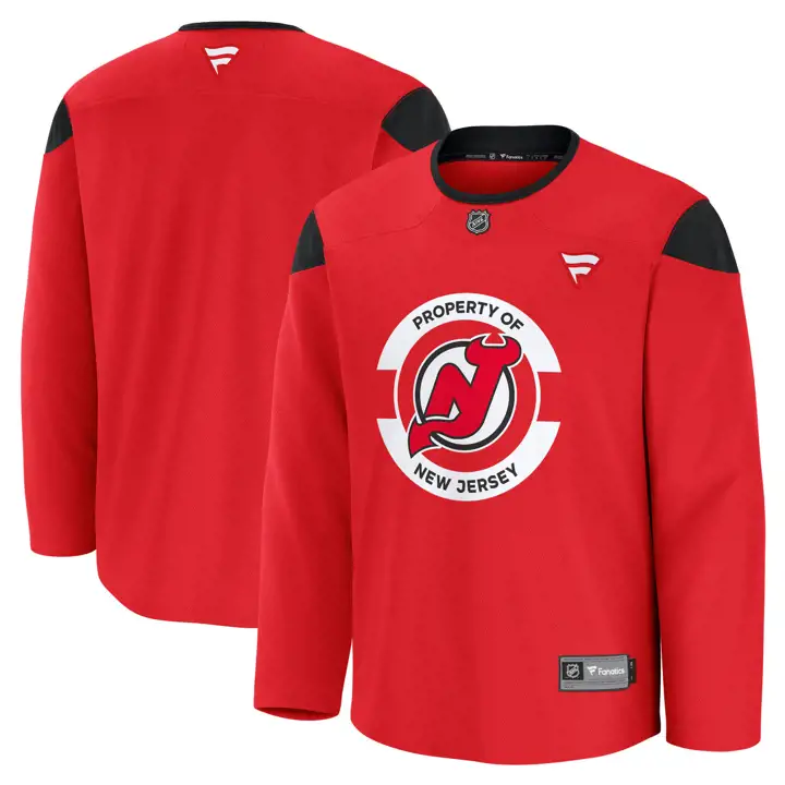 Maillot d'entraînement rouge des Devils du New Jersey NHL AP