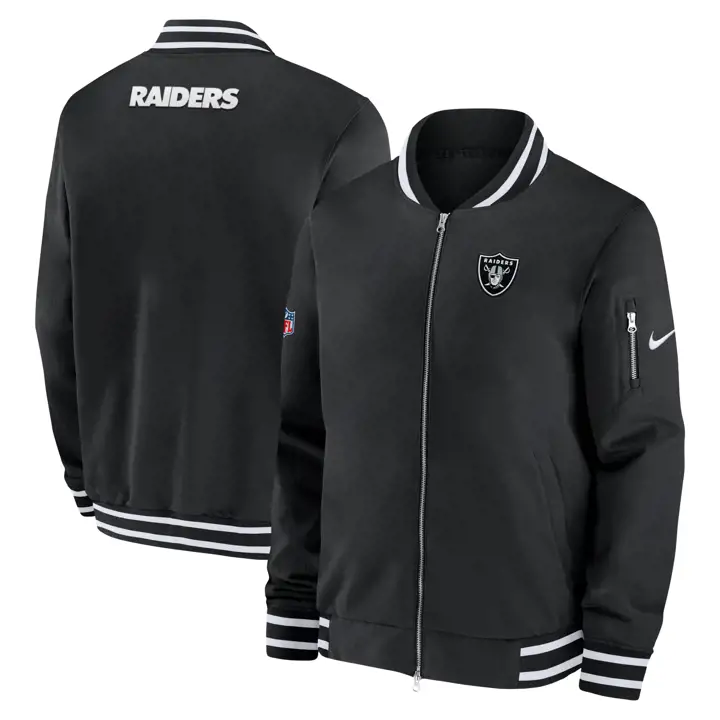 Las Vegas Raiders NFL Nike Veste Bomber Coach 24 BLK
